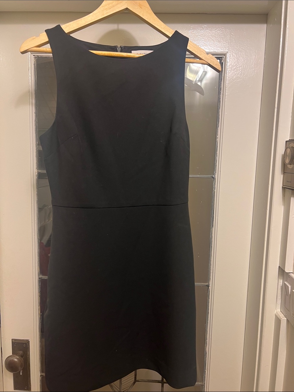 Aritzia Black Sleeveless Mini Sheath Dress